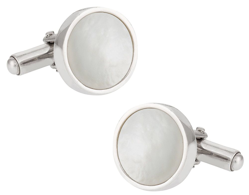 Sterling Silver Mother of Pearl Cufflinks > Cuff Daddy