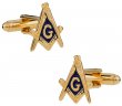 Men's Masonic Cufflinks in Gold - Made in USA