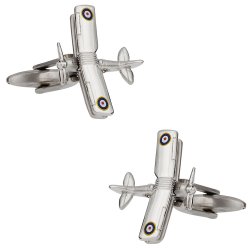 Biplane WW1 Pewter Cufflinks Ideal Mens RAF Plane Pilot Gift Boxed 033 