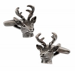 Buck Deer Head Cufflinks for Hunters