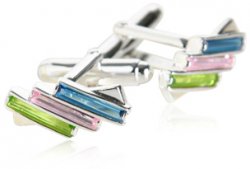 Colorful Sterling Silver Cufflinks