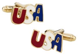 Gold Patriotic USA Cufflinks