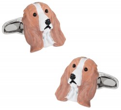 Painted Cocker Spaniel Dog Cufflinks