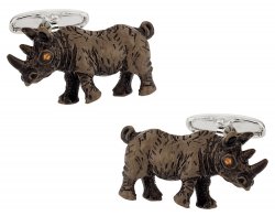 Painted Rhino Cufflinks