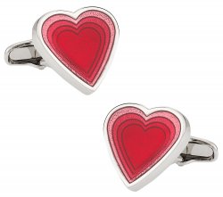 Valentine Red Heart Cufflinks