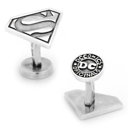 Solid 925 Sterling Silver Superman Cufflinks