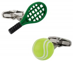 Tennis Racquet & Ball Cufflinks