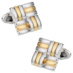 Unique Silver and Gold Cuff links