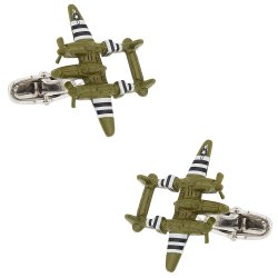 War Plane Bomber Cufflinks