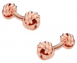 Double Knot Rose Gold Cufflinks