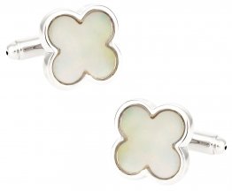 Exotic Mother of Pearl Clover Cufflinks
