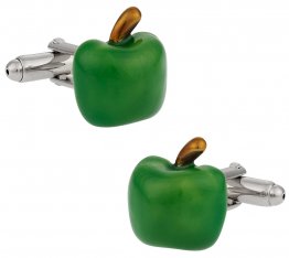Teacher Gift - Green Apple Cufflinks