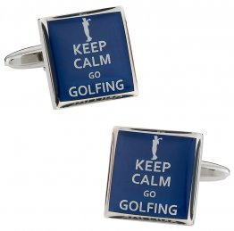 Keep Calm Golfing Cufflinks