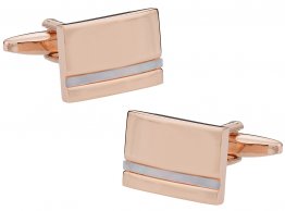 Mother of Pearl Rose Gold Cufflinks