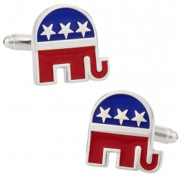 Republican GOP Elephant Cufflinks