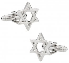 Star of David Cufflinks Silver for Chanukah