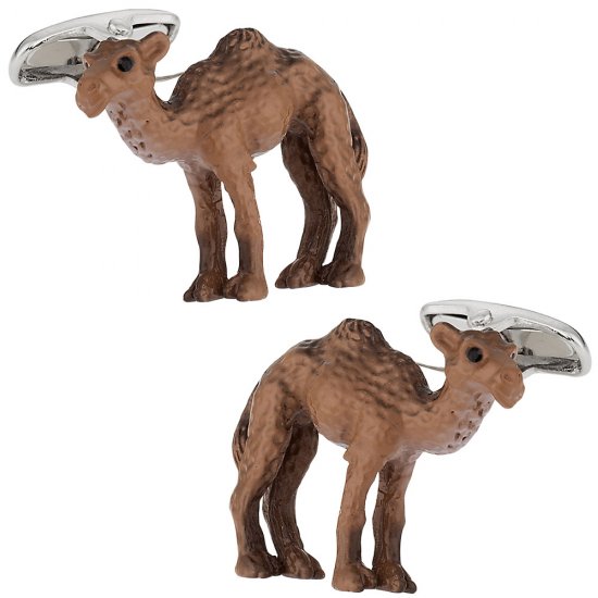 HUMP DAY Camel Cufflinks Hand Painted