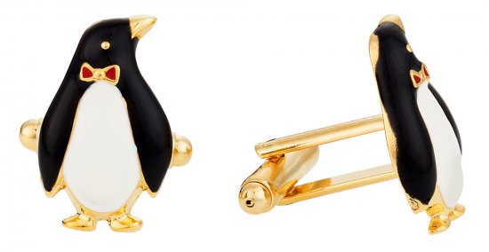 Gold Penguin Cufflinks