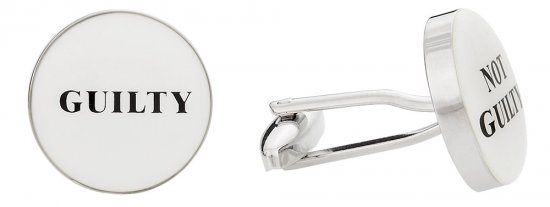Guilty / Not Guilty Cufflinks - Gift for Judges & Lawyers