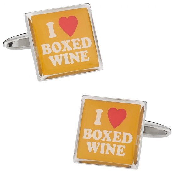 I Love Boxed Wine Cufflinks