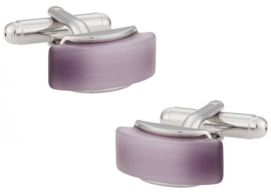 Lavender Glass Cufflinks
