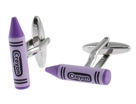 Purple Crayon Cufflinks
