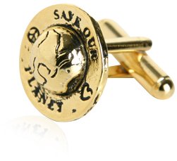 Save Our Planet Gold Cufflinks