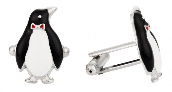 Silver Penguin Cufflinks
