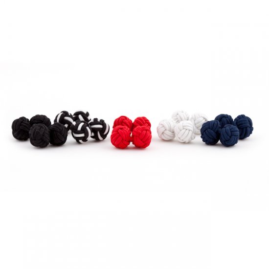 Gift Idea for Men--Silk Knot Cufflink Set - 5 pairs