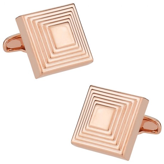 The Steps in Rose Gold Cufflinks
