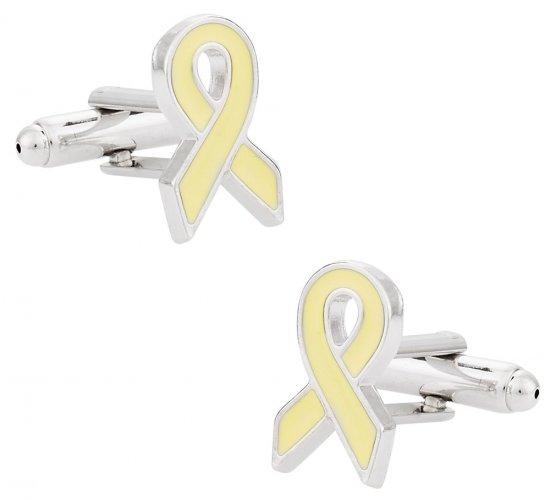 Yellow Ribbon Cufflinks for Troops