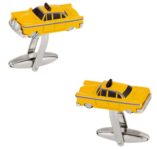 Yellow Taxi Cab Cufflinks