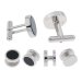 Men's Onyx Sterling Silver Tuxedo Cufflinks & Studs Formal Set for Wedding Solid 925 Includes Travel Gift Box