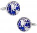 Blue Globe Frequent Flier World Traveler Cufflinks