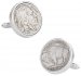 Buffalo Nickel Coin Cufflinks - Sterling Silver Plate