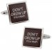 Funny Cufflinks - Don't Grow Up