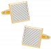 Professional Gold and Silver Diagonal Cufflinks