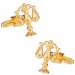 Gold Tone Scales of Justice Cufflinks