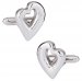 Heart Cufflinks in Silver - Great Gift Idea