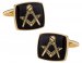 Masonic Compass Gold Cufflinks