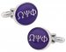 Omega Psi Phi Purple Silver Cufflinks