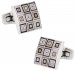 Quilted Cufflinks in Gray