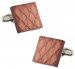 Quilted Metallic Brown Cufflinks