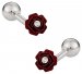 Rose Cufflinks with Crystal