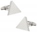 Triangle Cufflinks in Silvertone